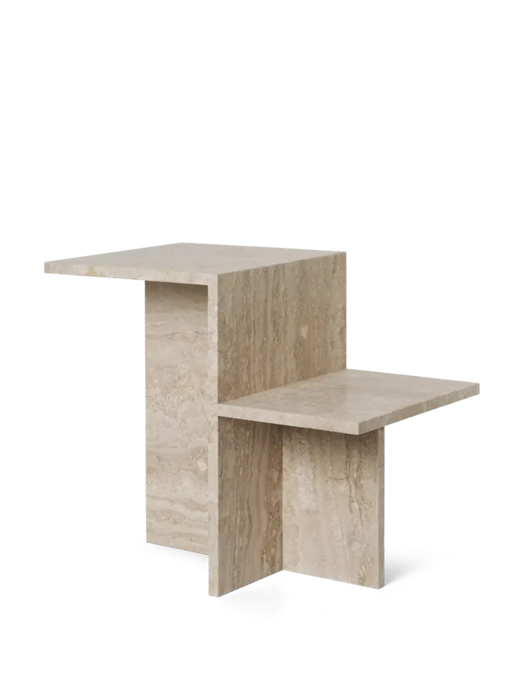 Ferm Living Distinct Side Table, Travertine