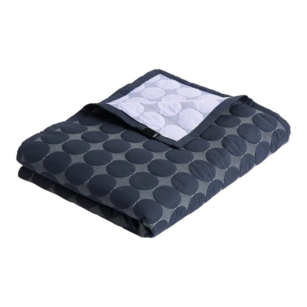 HAY Mega Dot Organic Bed Cover, Midnight Blue