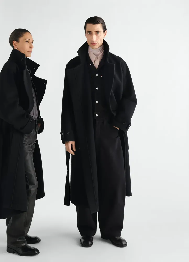 LEMAIRE Wrap Coat in Wool