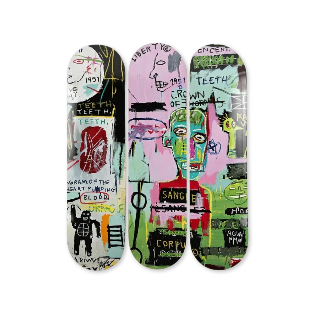 The Skateroom — Jean-Michel Basquiat ‘In Italian’ Triptych