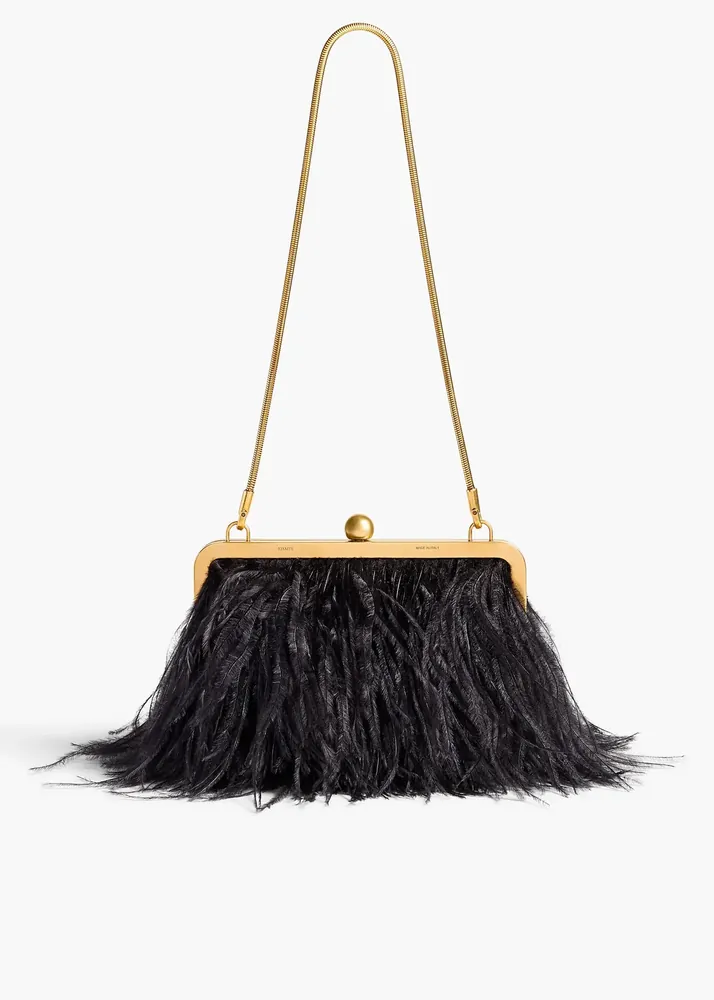 KHAITE Lilith Chain Evening Bag, Black