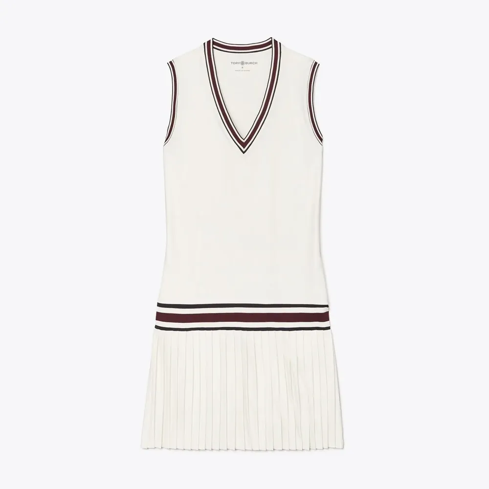 Tory Burch Performance Jersey V-Neck Tennis Dress